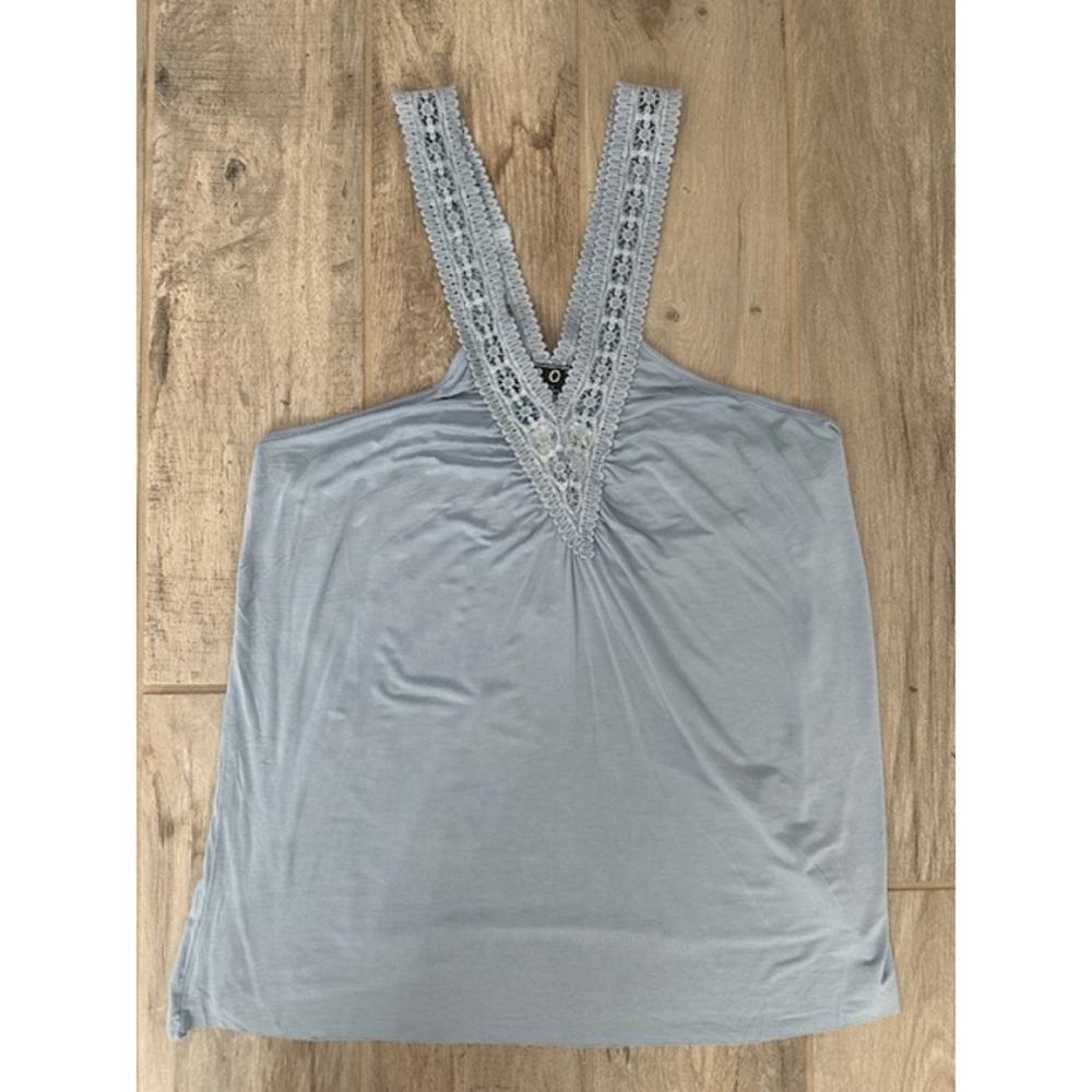 POL Lace Strap V-Neck Tank NWT Size: M Color: Light Blue